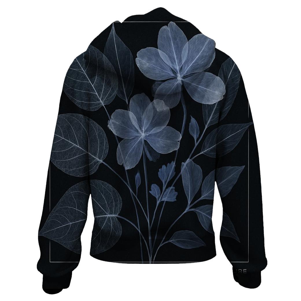 Moonlit Botanical X Ray Collage designer hoodies