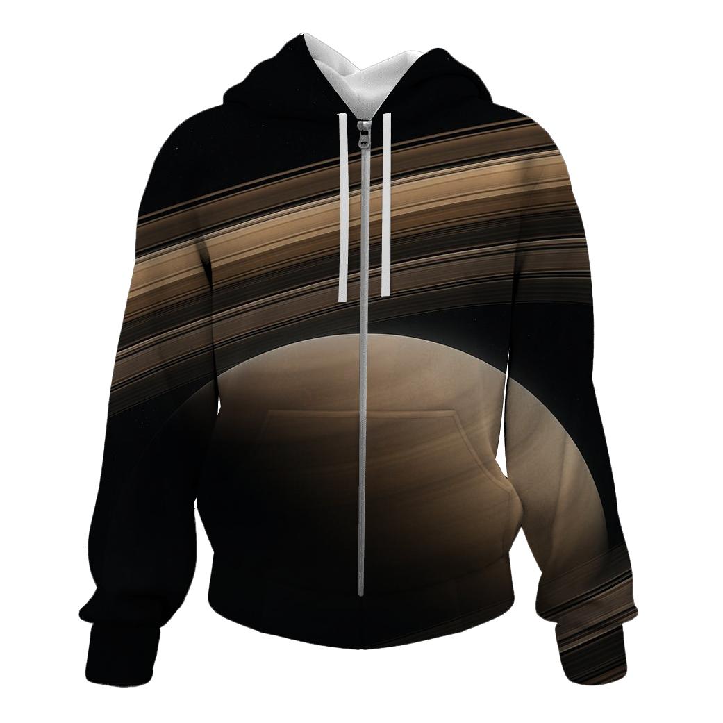 Ring Plane Horizon Bands zip-up hoodies