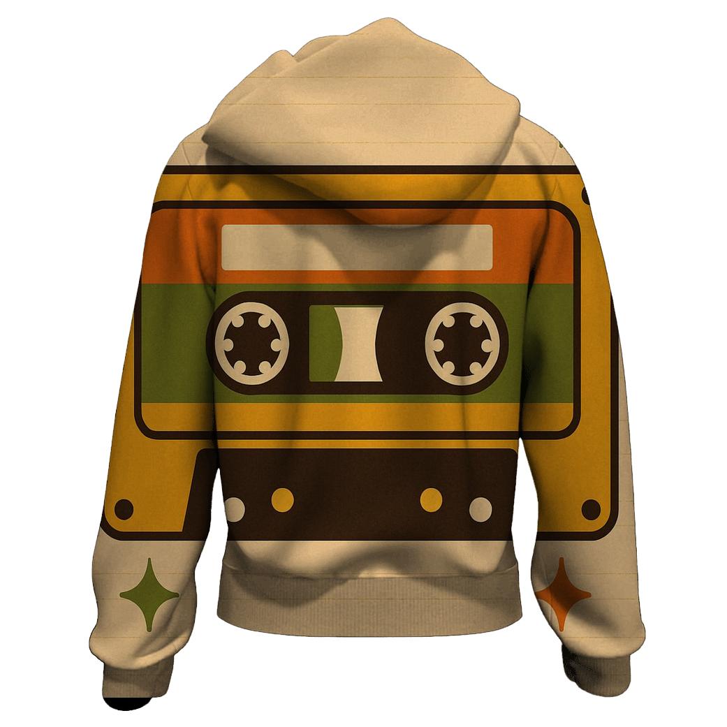 Cassette Tape Color Block Rhythm designer hoodies
