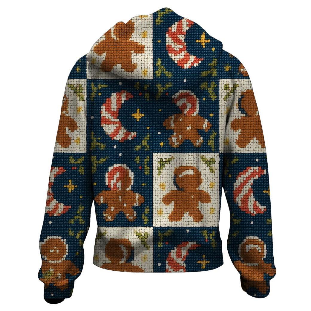 Gingerbread Astronaut Grid Parade Design hoodie designs