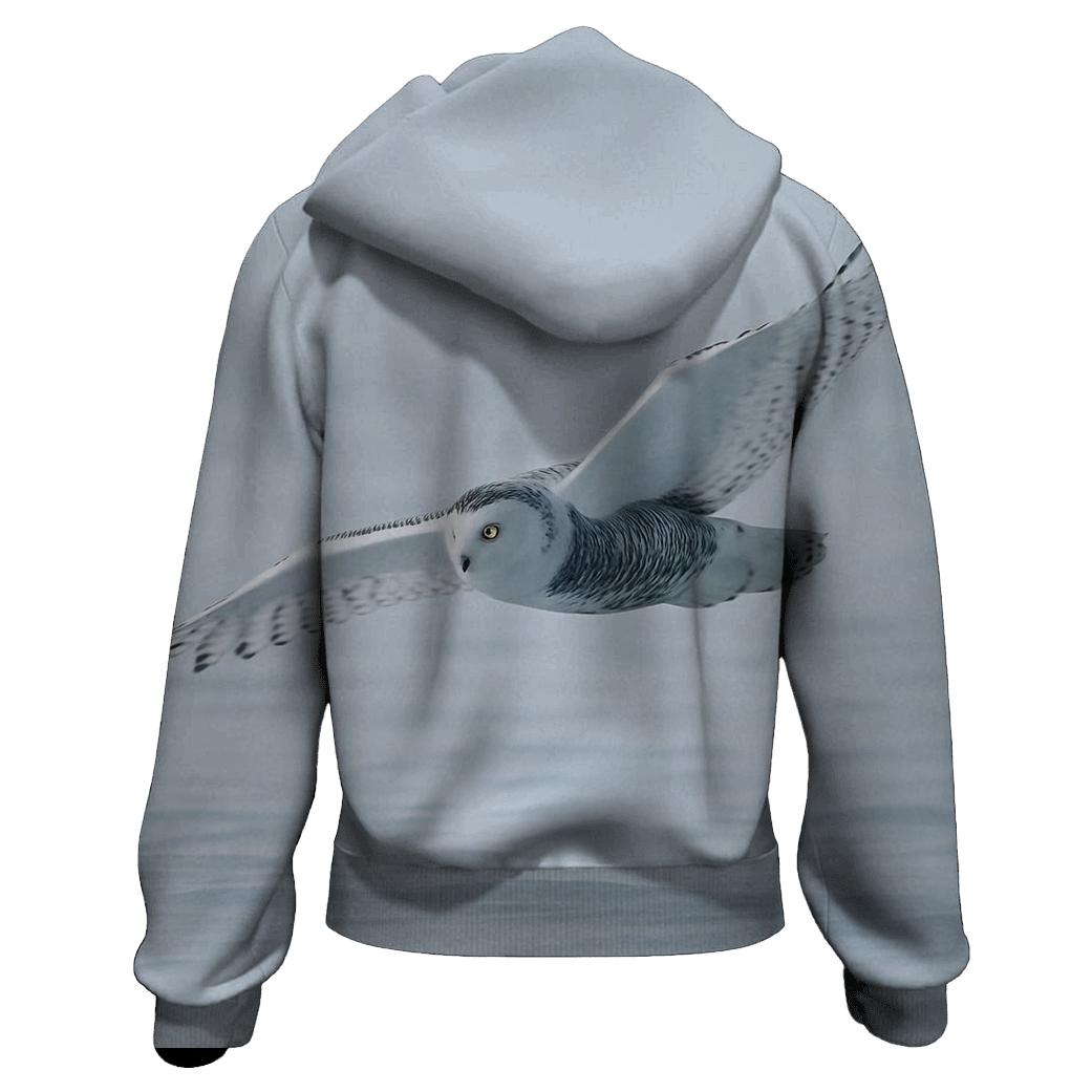 Frostline Forager Snowy Owl hoodie styles
