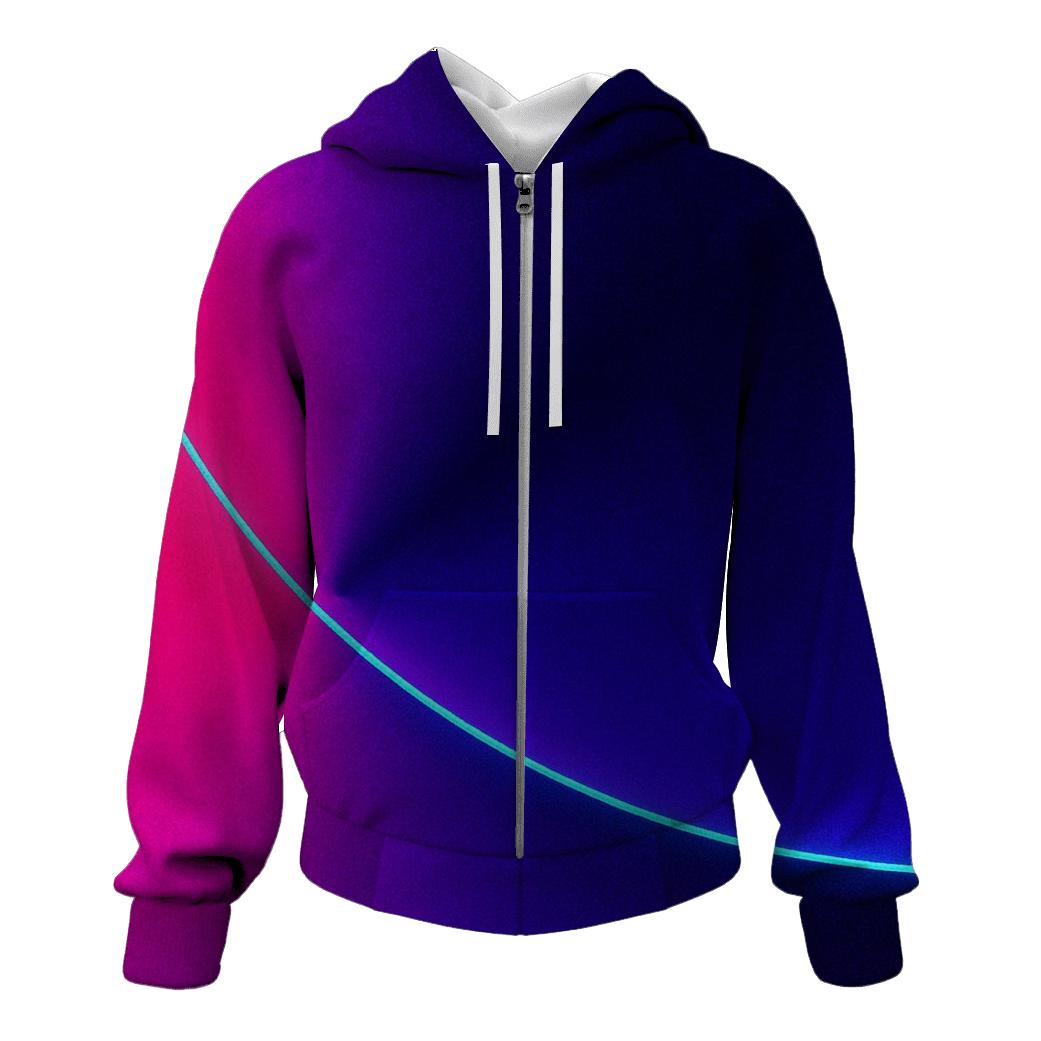Neon Orbit Split lightweight hoodies