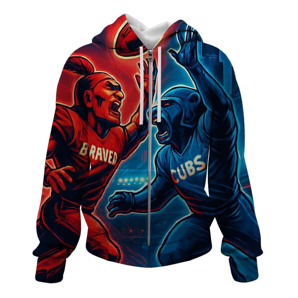 Neon Windy City Gridiron Clash embroidered hoodies