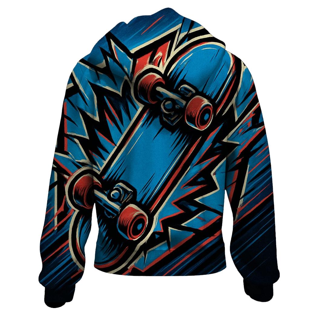 Chromatic Rift Skate Emblem premium hoodies
