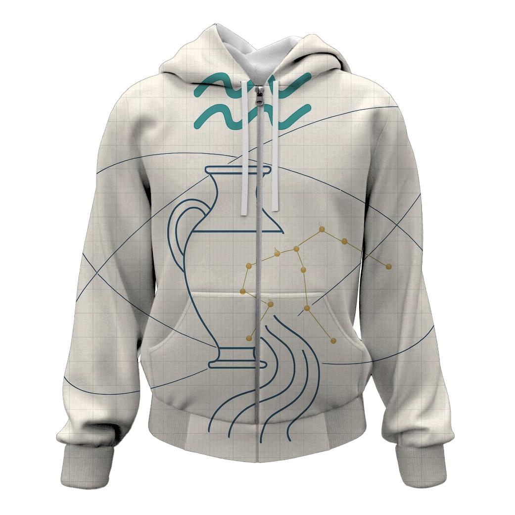 Aquarius Water Bearer Orbital Blueprint hoodie styles