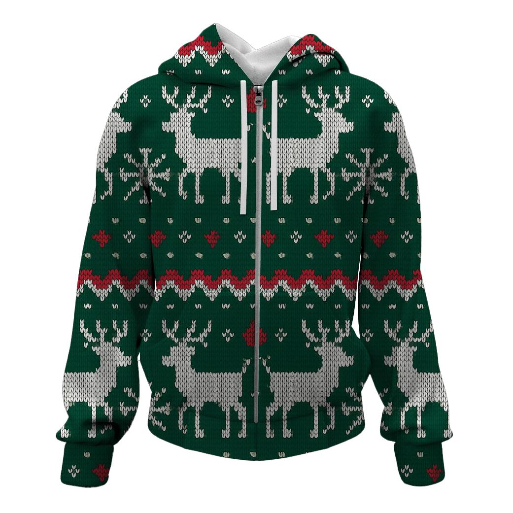 Reindeer Constellation Fair Isle Bands Design hoodie trends