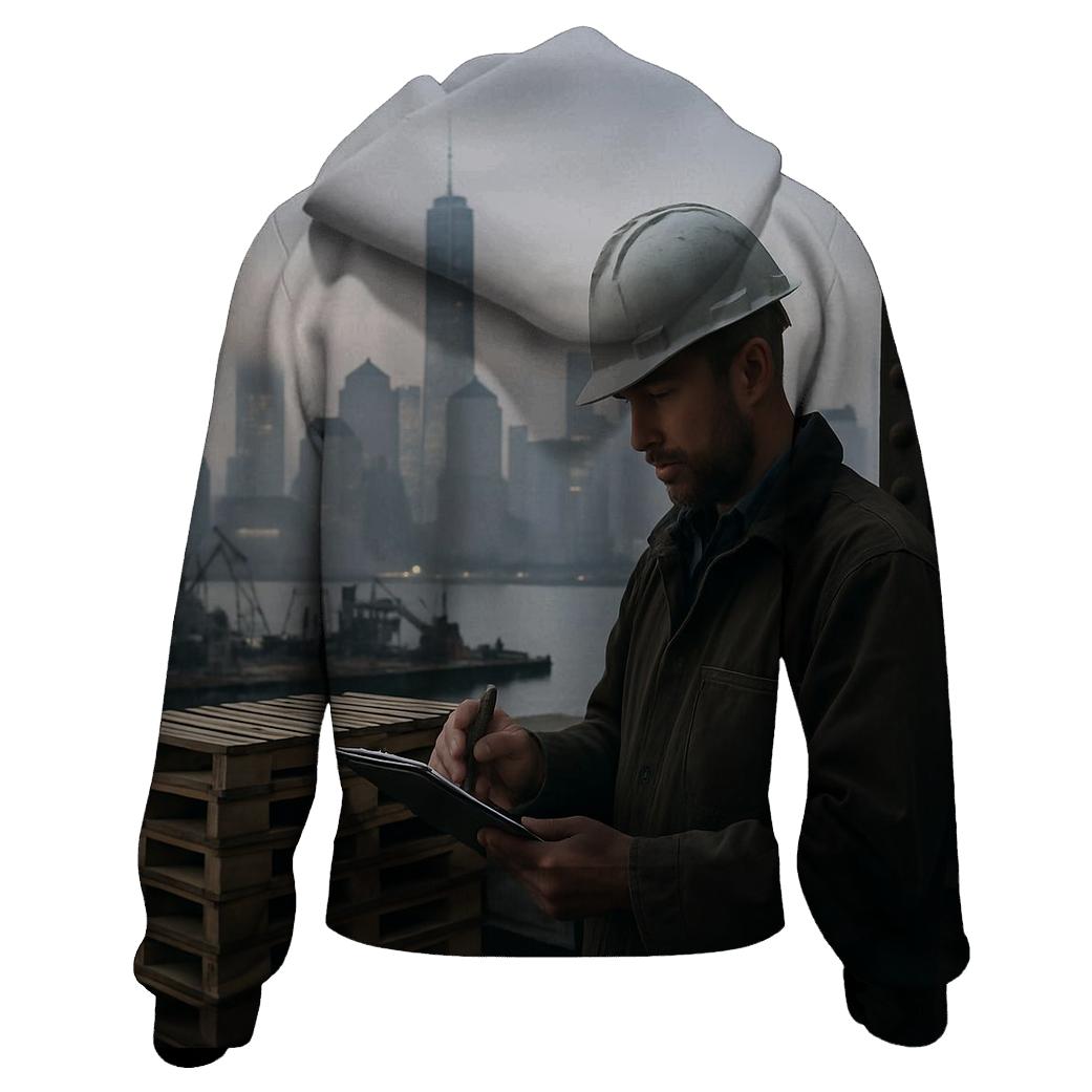 Brooklyn Navy Yard Dawn With Working Waterfront Skyline custom hoodies