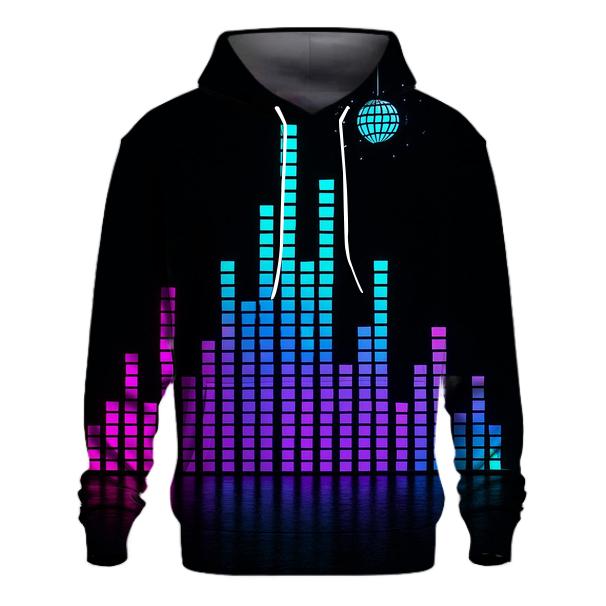 Neon VU Skyline graphic hoodies