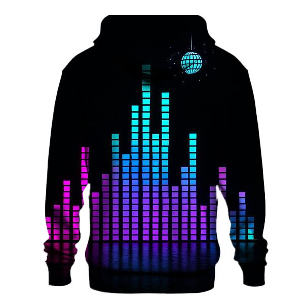 Neon VU Skyline graphic hoodies