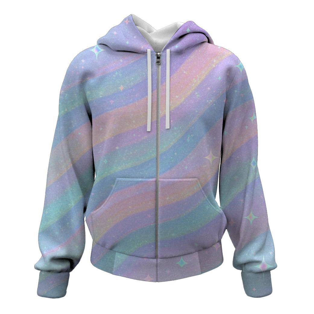 Pastel Aurora Sequin Tide pullover hoodies