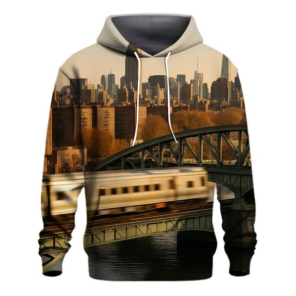Harlem River Framing Midtown Towers zip-up hoodies