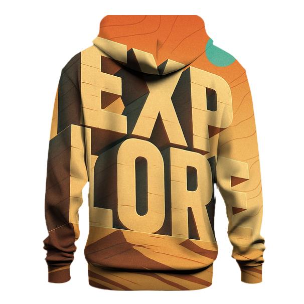 Desert Mirage Typography Atlas premium hoodies