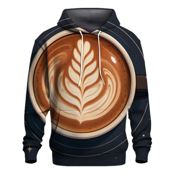Latte Rosette Orbit embroidered hoodies