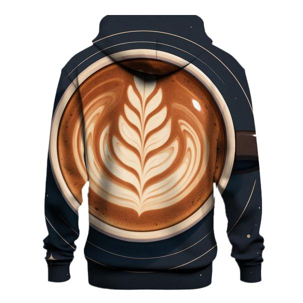 Latte Rosette Orbit embroidered hoodies