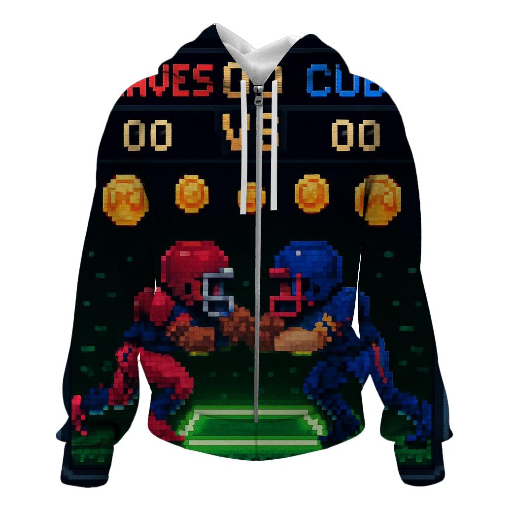 Retro Arcade Helmet Showdown pullover hoodies