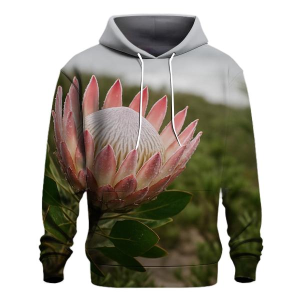 Protea Heads In Coastal Fynbos After Rain zip-up hoodies