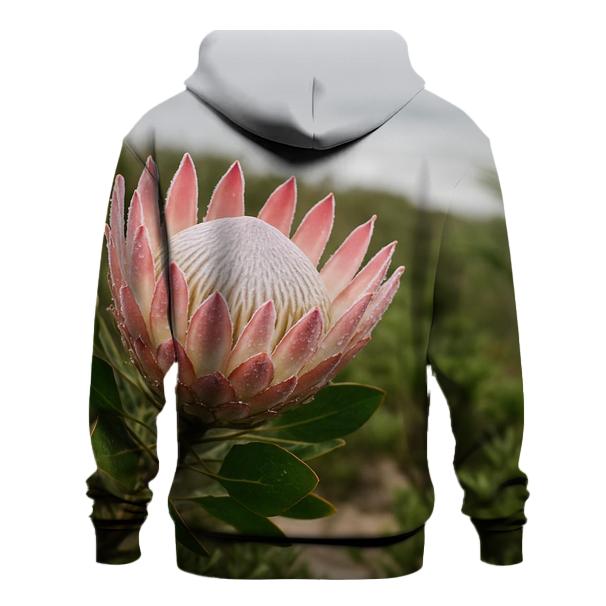 Protea Heads In Coastal Fynbos After Rain zip-up hoodies