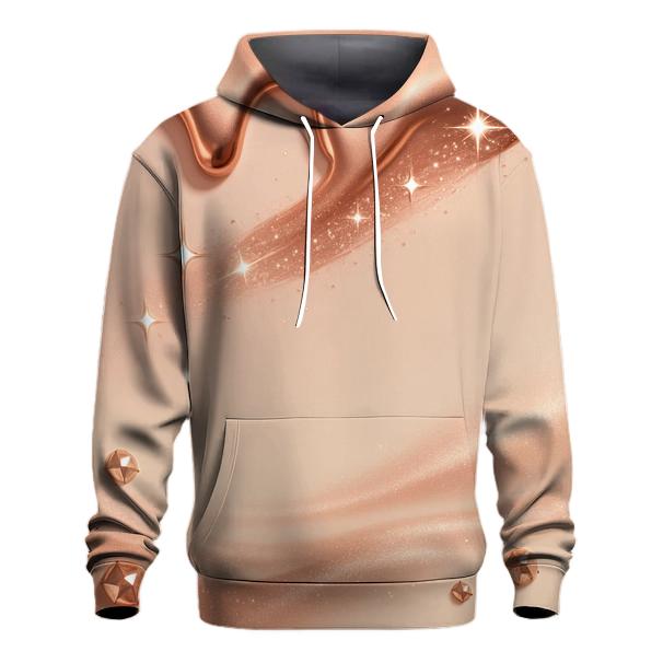 Rose Gold Meteor Drip embroidered hoodies