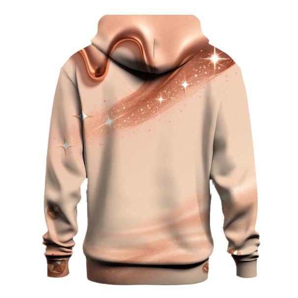 Rose Gold Meteor Drip embroidered hoodies