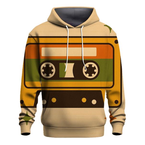 Cassette Tape Color Block Rhythm pullover hoodies
