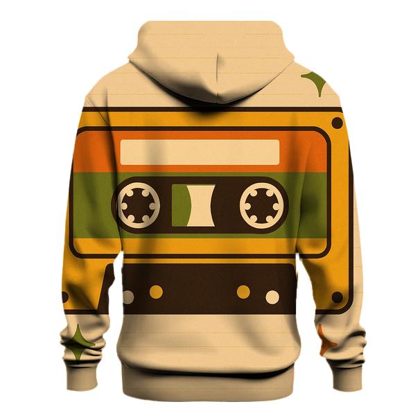 Cassette Tape Color Block Rhythm pullover hoodies