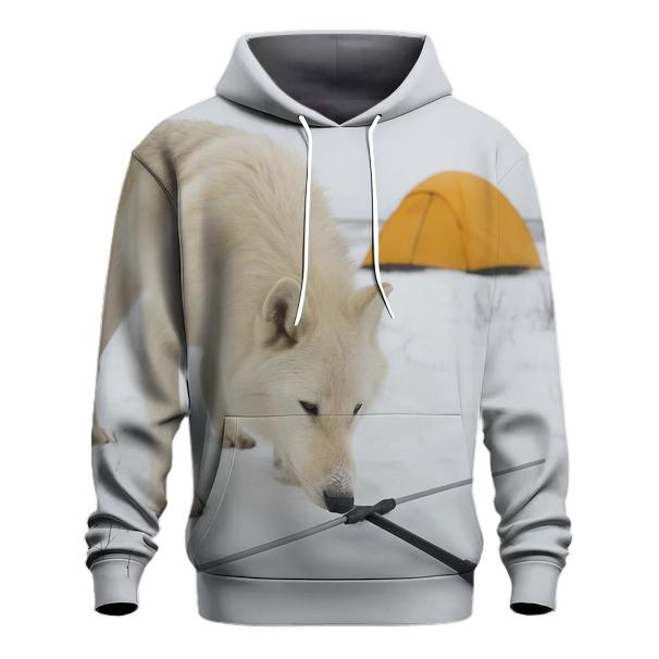 Arctic Wolf Research Collar Check At A Tundra Field Camp pullover hoodies