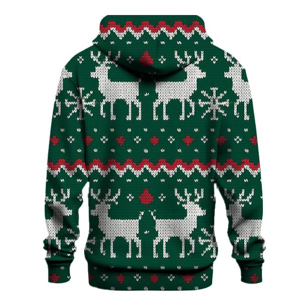 Reindeer Constellation Fair Isle Bands Design graphic hoodies