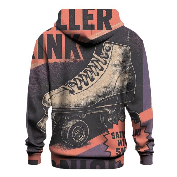 Retro 1990s Roller Rink Night Flyer With Neon Fade designer hoodies