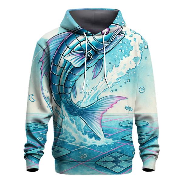 Clockwork Koi In A Pixel Pond hoodie designs