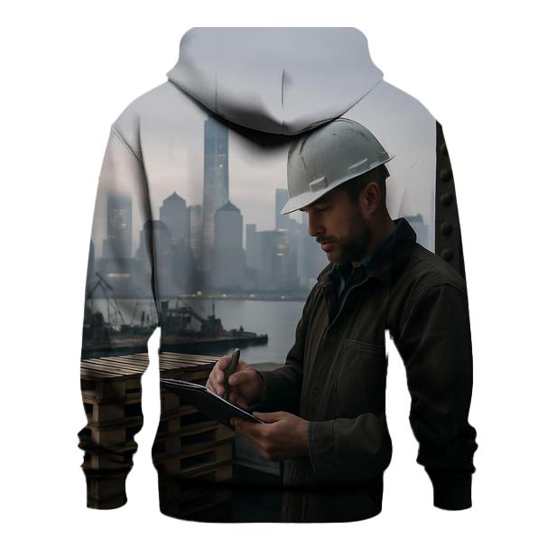 Brooklyn Navy Yard Dawn With Working Waterfront Skyline custom hoodies
