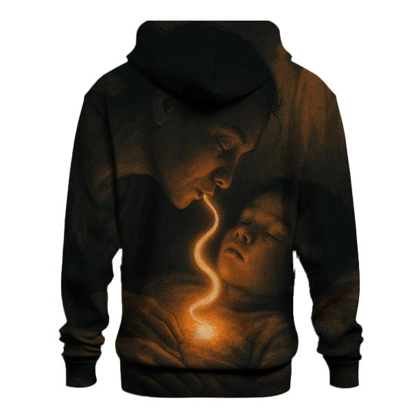 The Name She Whispered Into You A Spark That Never Stops Burning embroidered hoodies