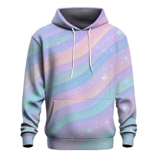 Pastel Aurora Sequin Tide graphic hoodies