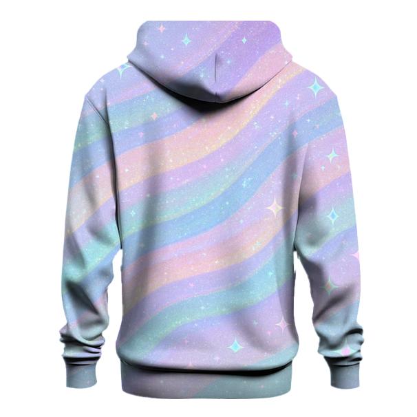 Pastel Aurora Sequin Tide graphic hoodies
