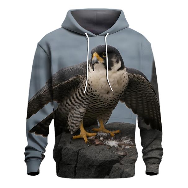 Basalt Cliff Sentinel Peregrine Falcon pullover hoodies