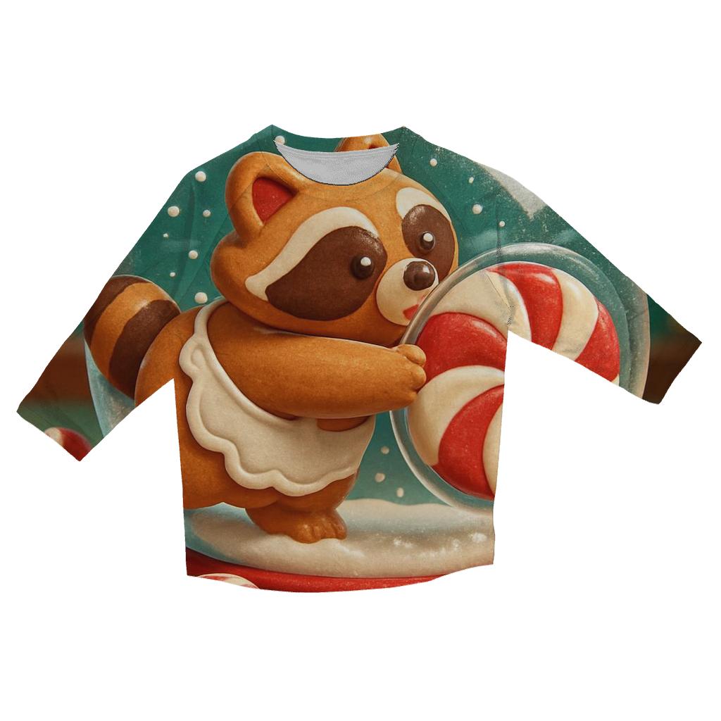 Snow Globe Bakery Break In printed three quarter sleeve shirts