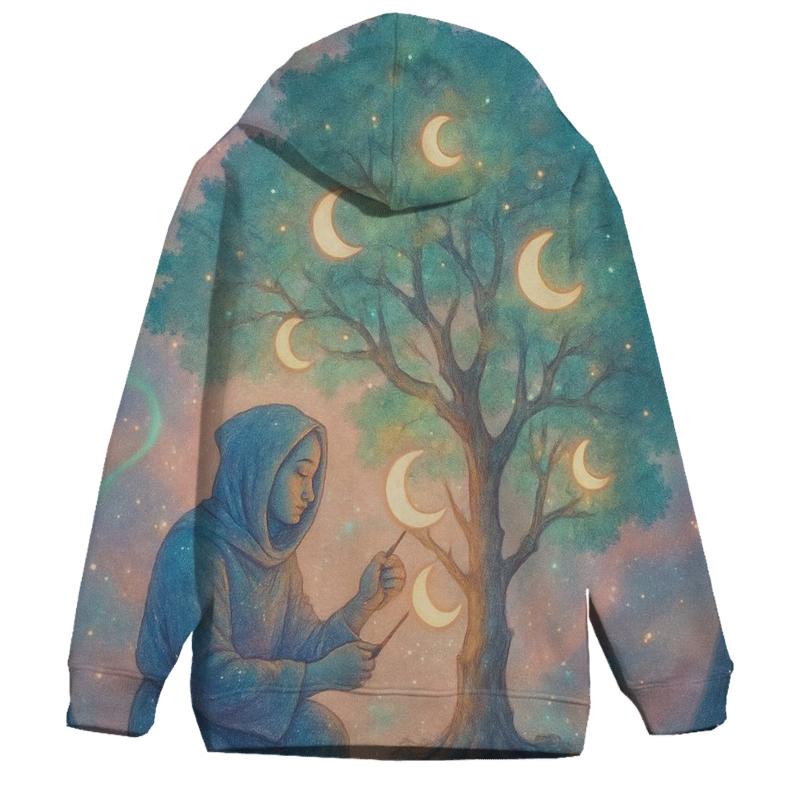 Moon Phase Orchard graphic hoodies