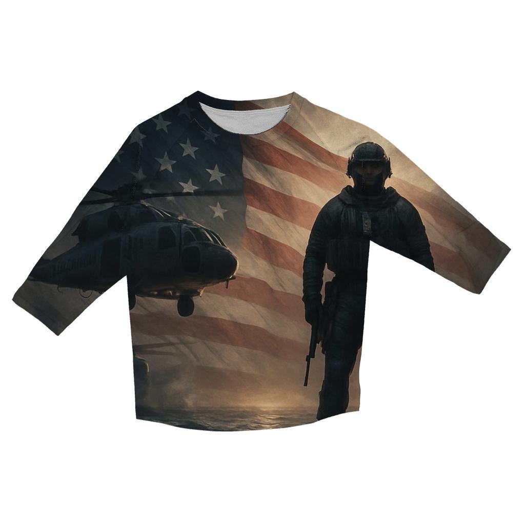 Liberty Beacon Over Storm Swells personalized 3/4 sleeve tees