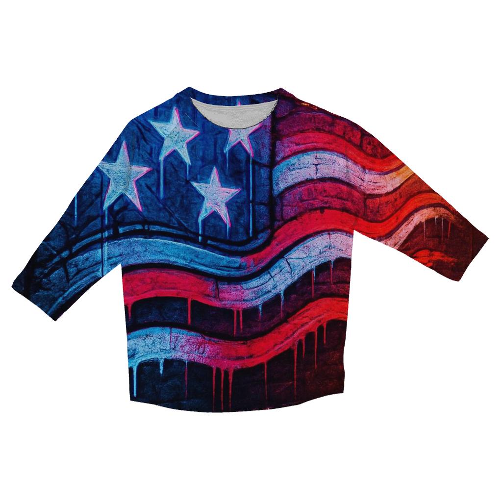 Neon Alley Starstripe Riot custom 3/4 sleeve shirts