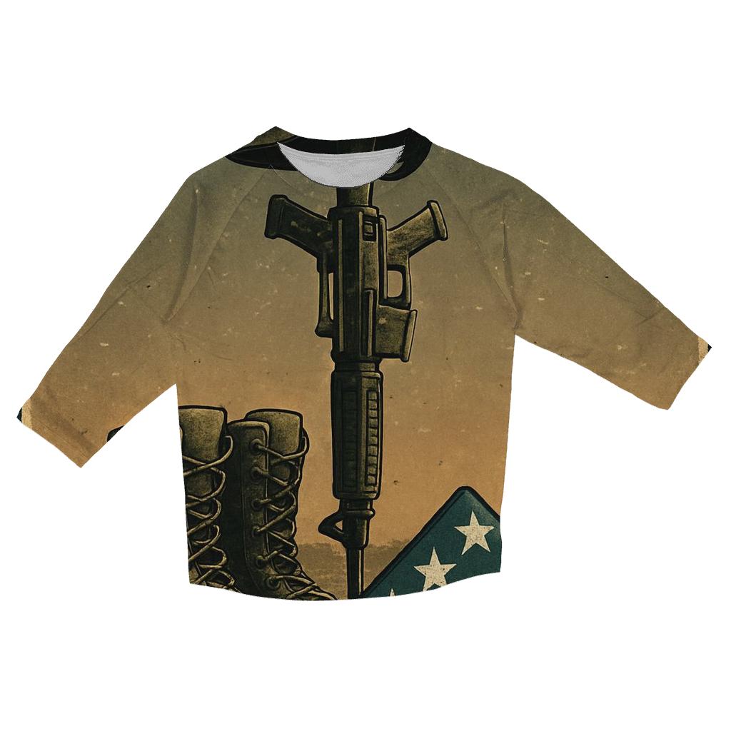 Fallen Boots Beneath A Starfield Banner cotton quarter sleeve shirts