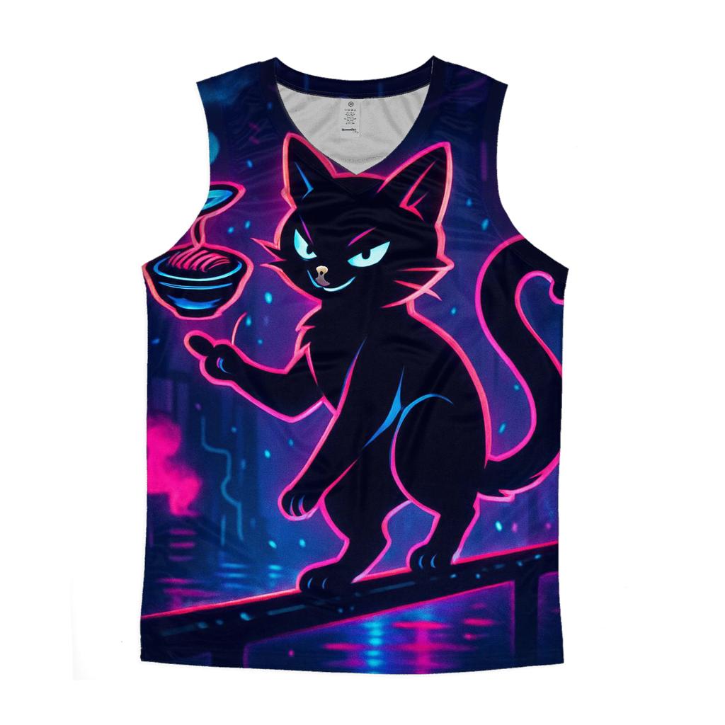 Neon Ramen Alley Alleycat custom tank tops