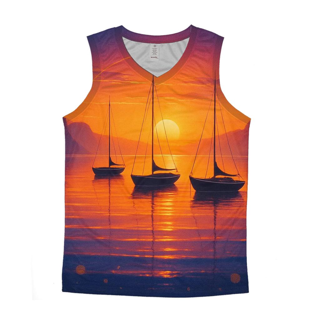 Mirage Harbor Sundown designer workout tanks