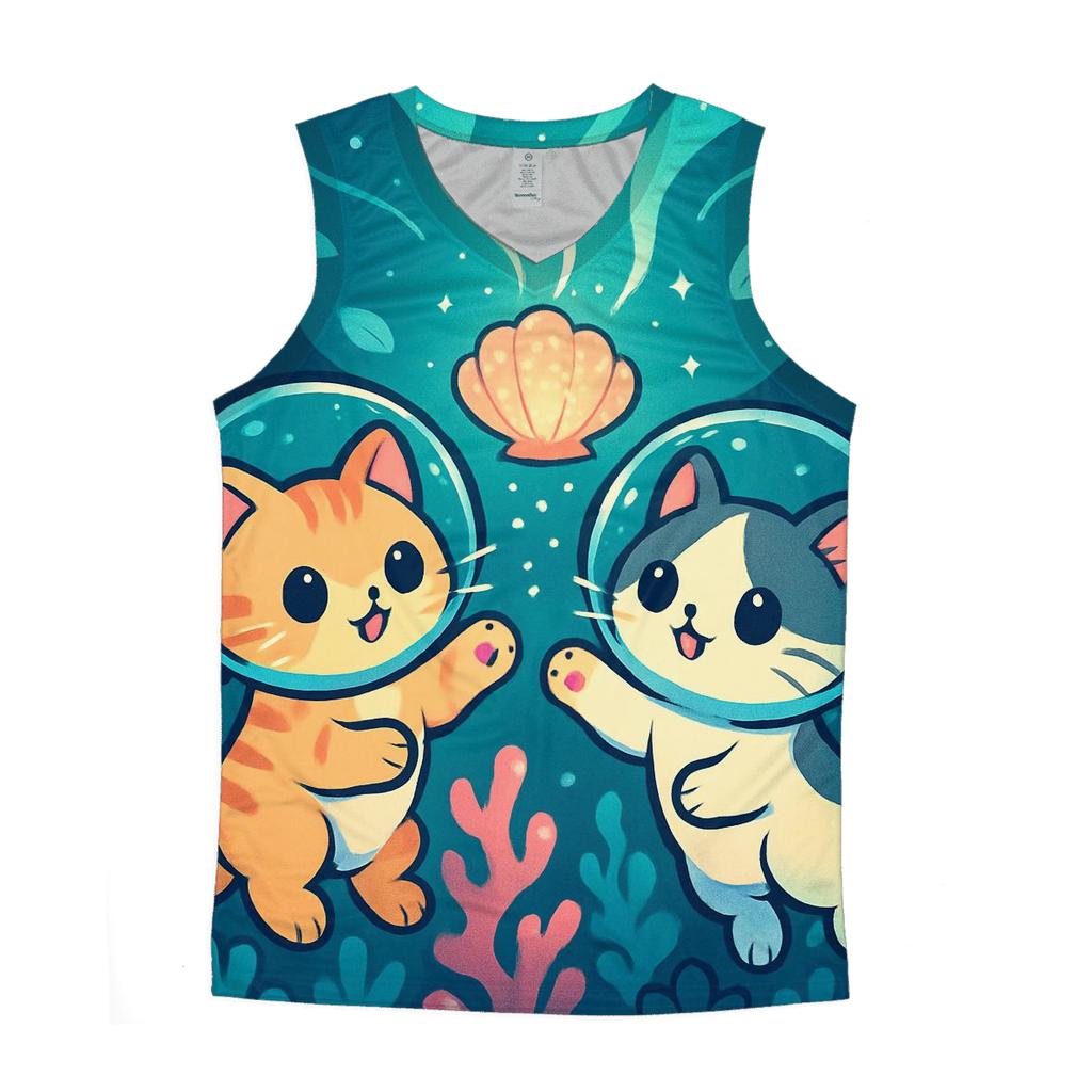 Lantern Reef Cats Underwater Dream sports performance tank tops