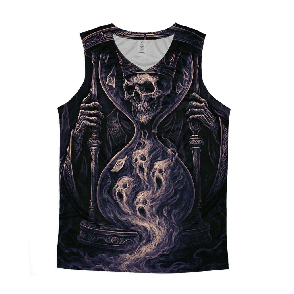 Hourglass Throne Of The Soulstorm King graphic print tank tops