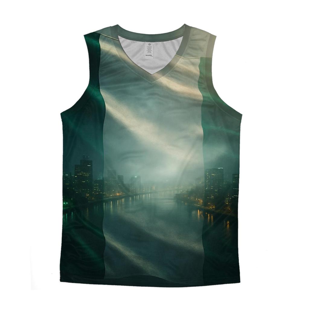 Nigeria Double Exposure City Pulse custom tank tops