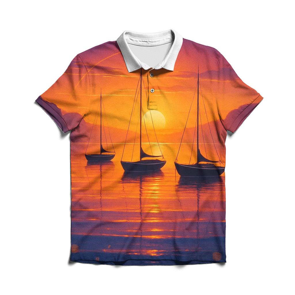 Mirage Harbor Sundown personalized polo shirts