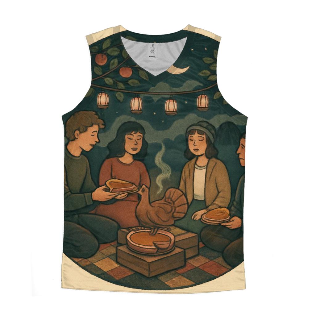 Harvest Moon Orchard Picnic graphic print tank tops