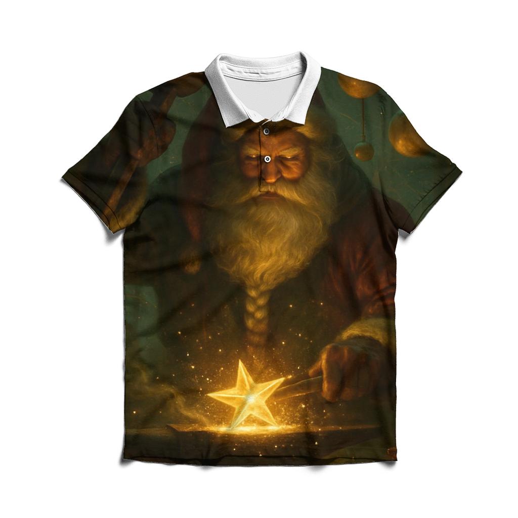 Santa The Cosmic Toymaker Forge branded logo polo shirts