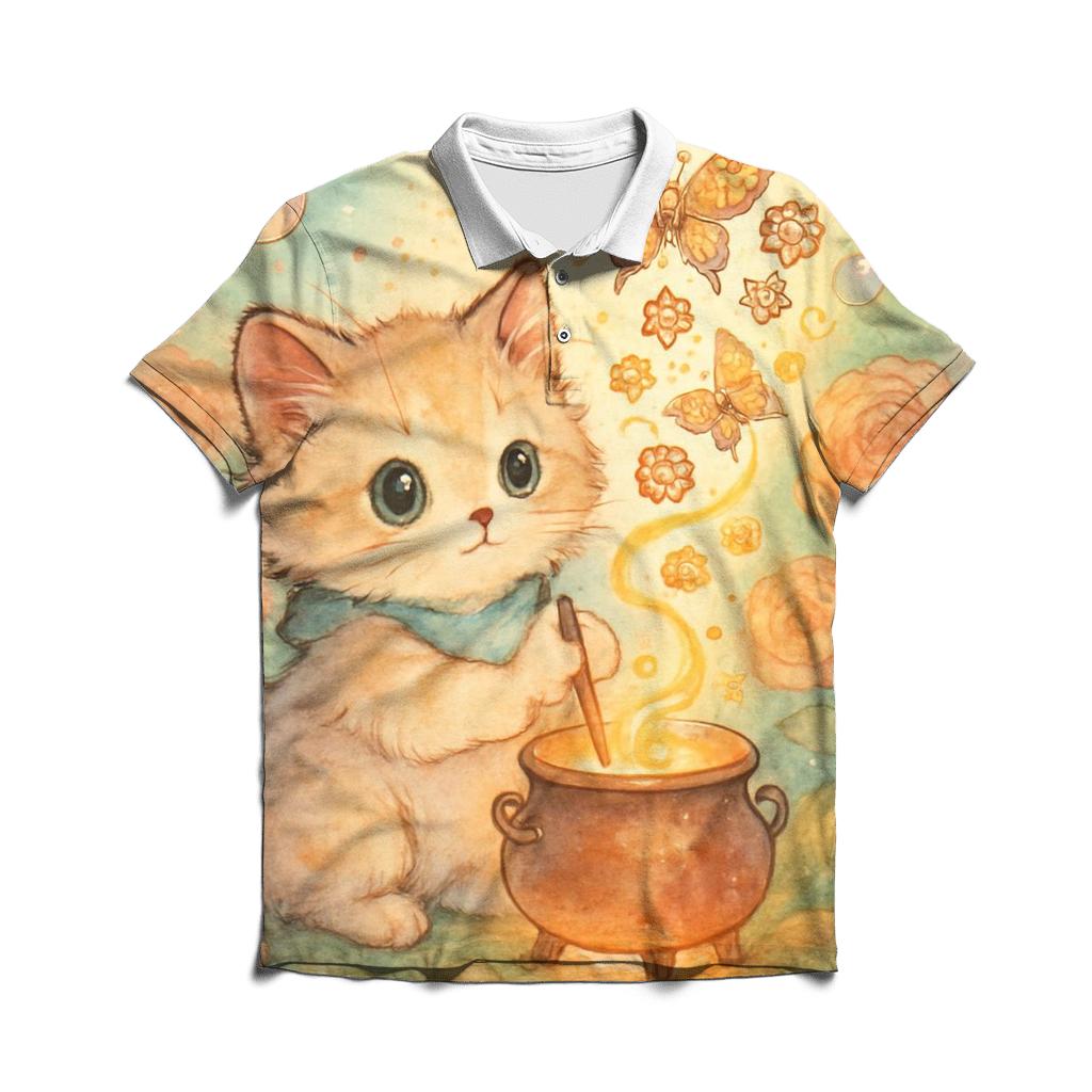 Clockwork Garden Kitten Alchemist personalized polo shirts