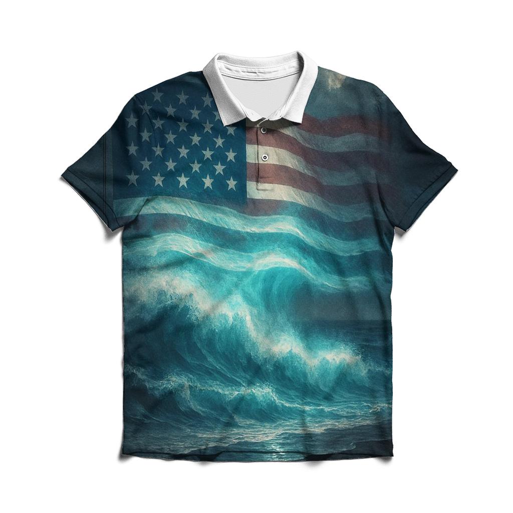 Midnight Harbor Signal Flag personalized polo shirts