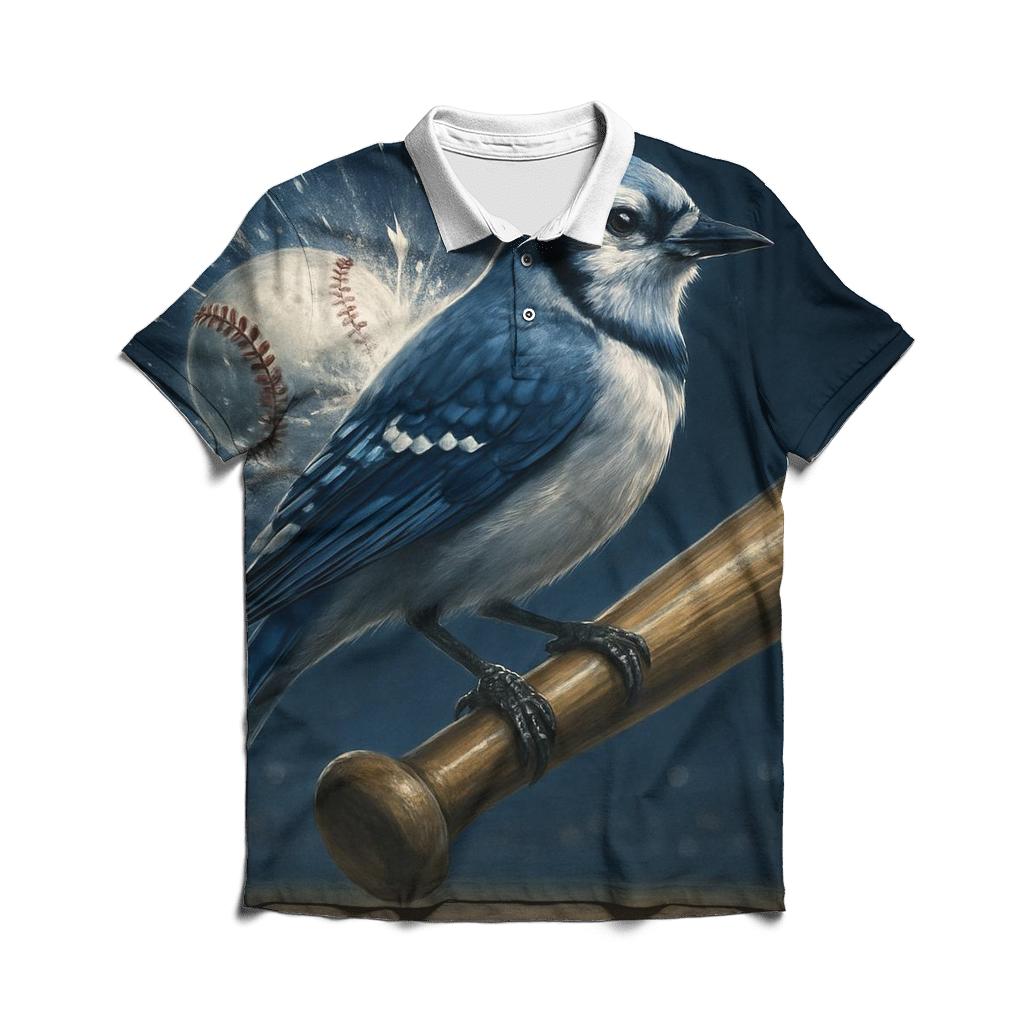 Bat Grip With Blue Jays Featherburst designer slim fit polos